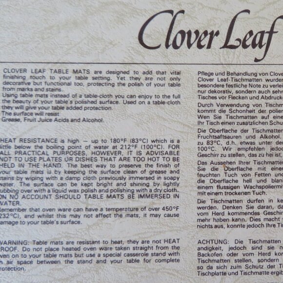 6 Cloverleaf John Constable English Scenes Tablemats Vintage (K715) - Picture 14 of 15